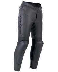 Leather motorcycle trousers
